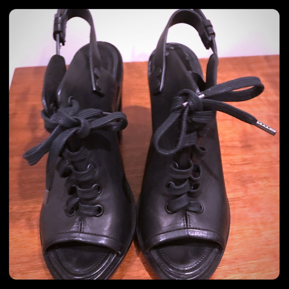 Rag and Bone Trafford black peep toe bootie